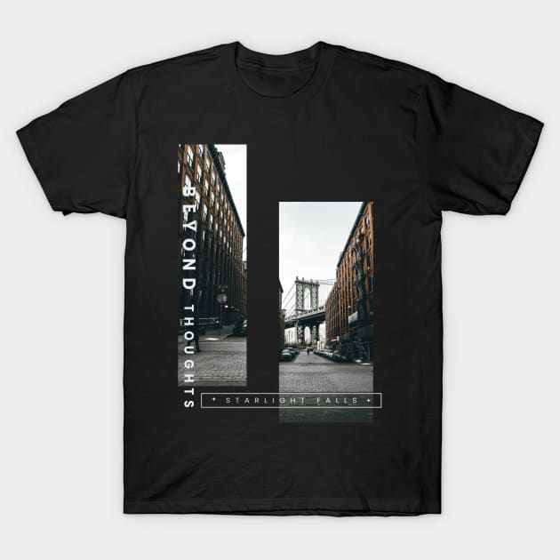 Split cityscape design with text T-Shirt by TeeProDesigns